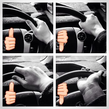 抓方向盘的方法